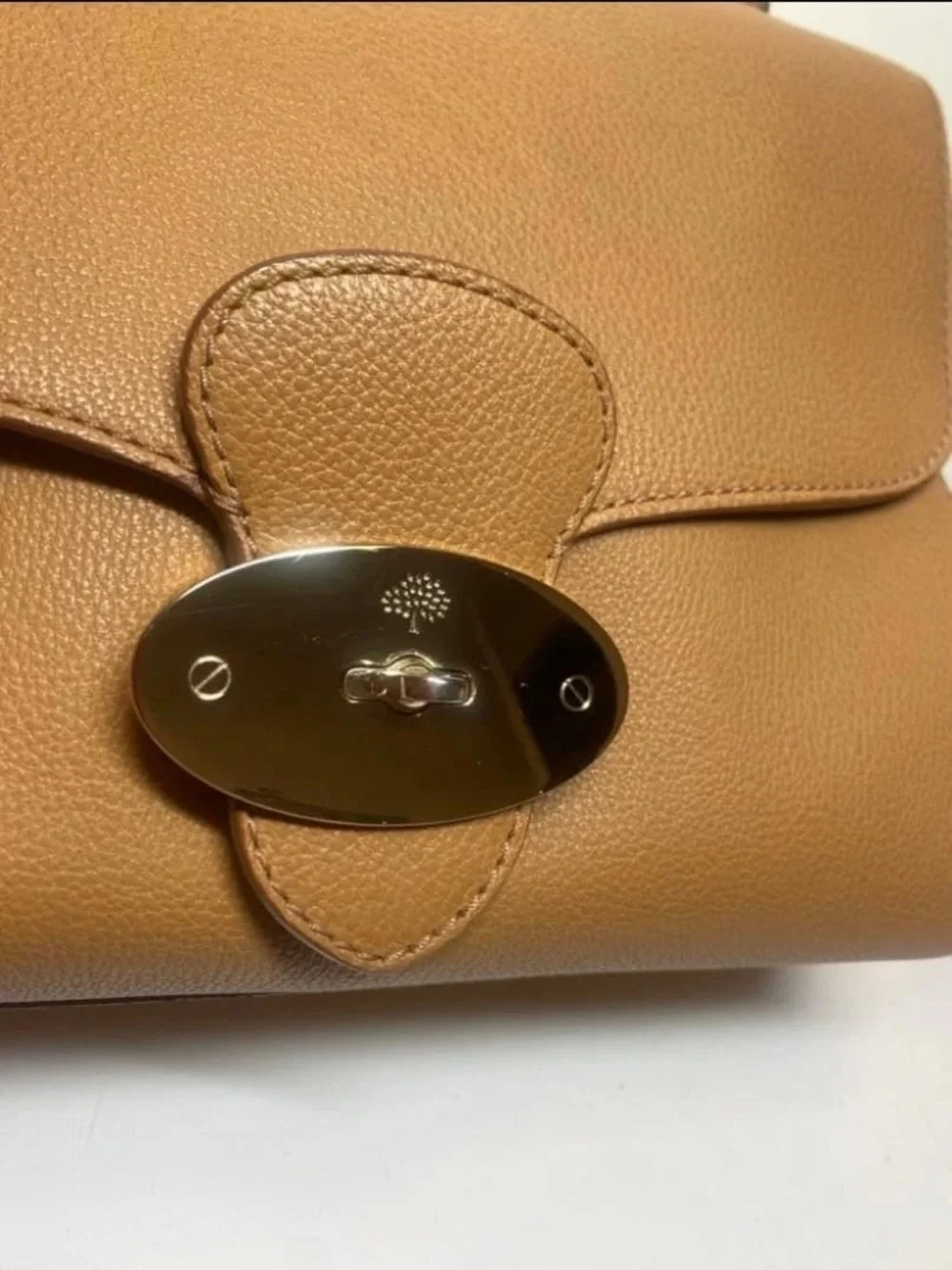 Mulberry Camel Brown Leather Top-Handle Satchel with Strap